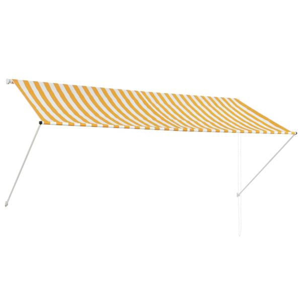 Einziehbare Markise 300×150 cm Gelb und Weiß