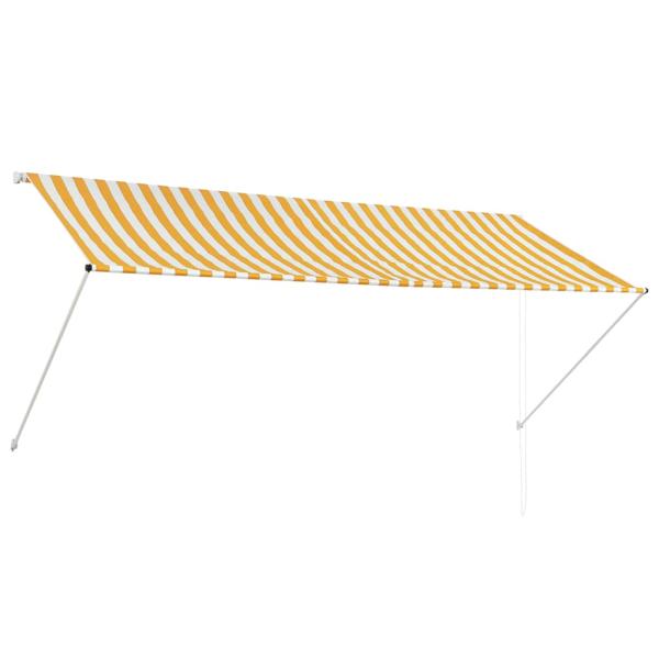 Einziehbare Markise 300×150 cm Gelb und Weiß