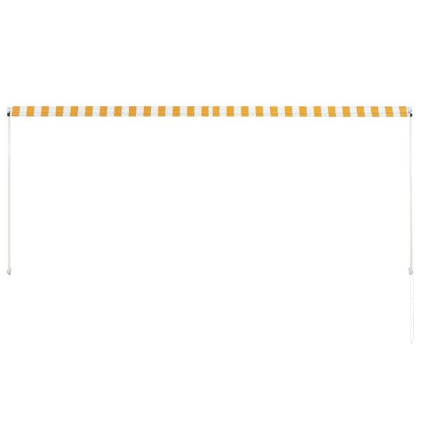 Einziehbare Markise 300×150 cm Gelb und Weiß