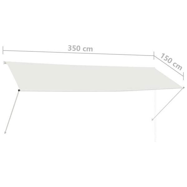 Einziehbare Markise 350×150 cm Creme