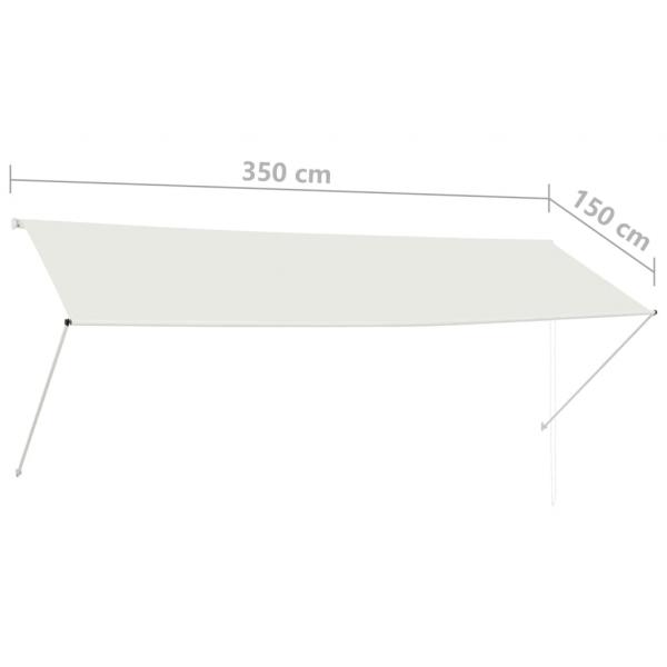 Einziehbare Markise 350×150 cm Creme