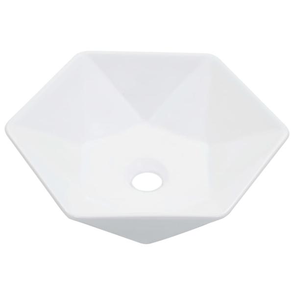 Waschbecken 41 x 36,5 x 12 cm Keramik Weiß