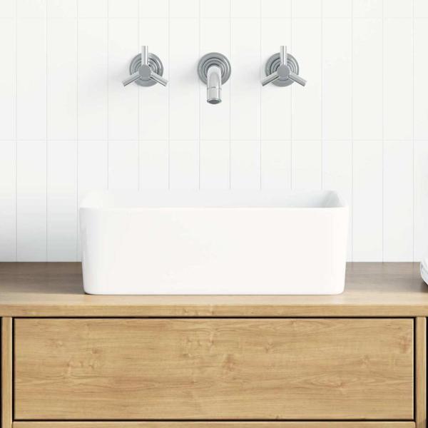 Waschbecken 40 x 30 x 13 cm Keramik Weiß