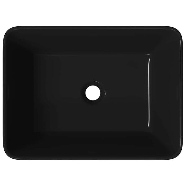 Waschbecken 40 x 30 x 13 cm Keramik Schwarz