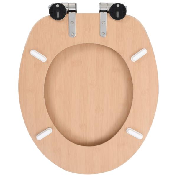 Toilettensitz mit Soft-Close-Deckel MDF Bambus-Design
