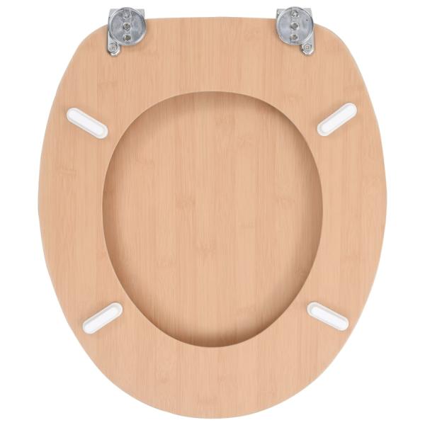 Toilettensitz mit Deckel MDF Bambus-Design