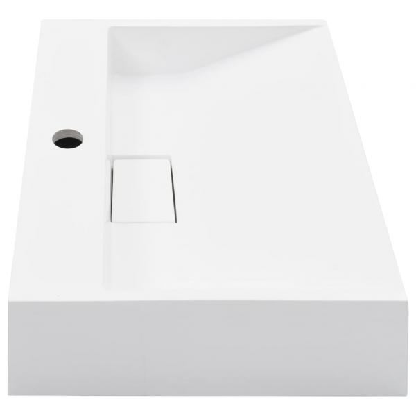 Waschbecken 50 x 38 x 13 cm Mineralguss/Marmorguss Weiß