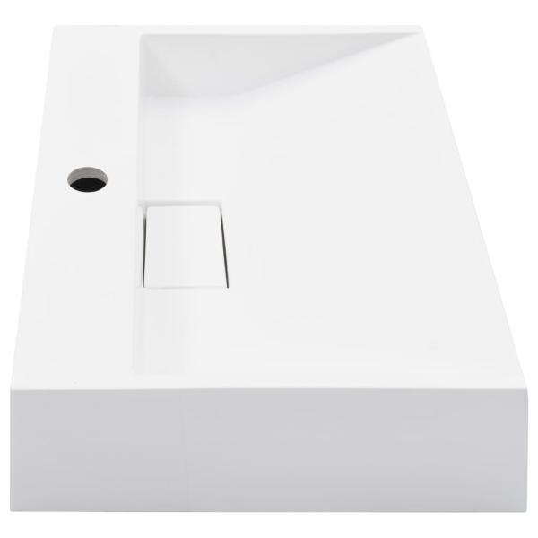 Waschbecken 50 x 38 x 13 cm Mineralguss/Marmorguss Weiß