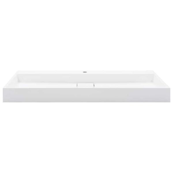 Waschbecken 120 x 46 x 11 cm Mineralguss/Marmorguss Weiß