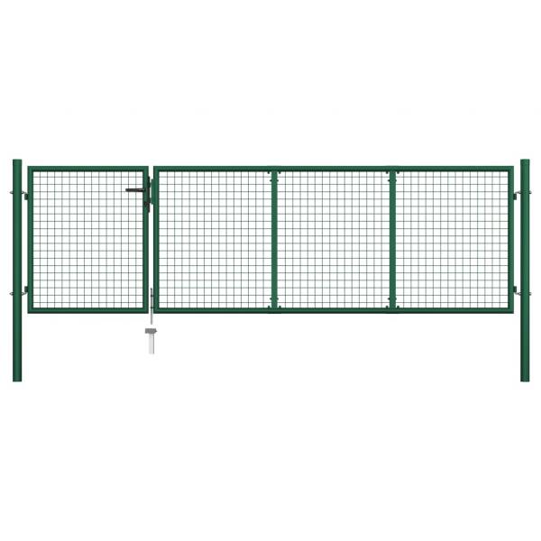 ARDEBO.de - Gartentor Stahl 350 x 100 cm Grün
