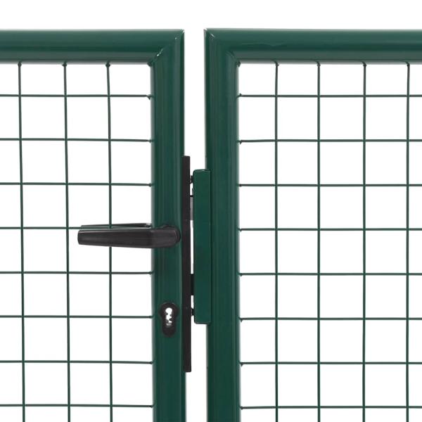 Gartentor Stahl 350 x 100 cm Grün