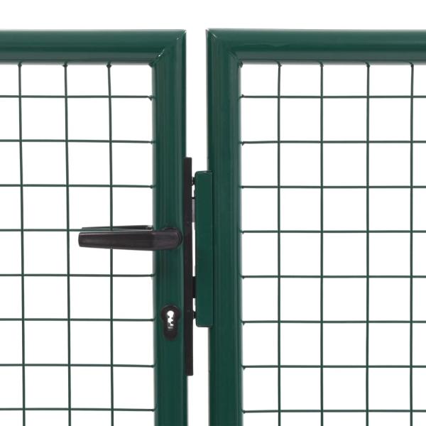 Gartentor Stahl 350 x 100 cm Grün