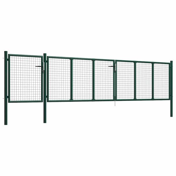 Gartentor Stahl 500×100 cm Grün