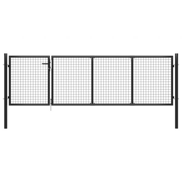 ARDEBO.de - Gartentor Stahl 350 x 100 cm Anthrazit