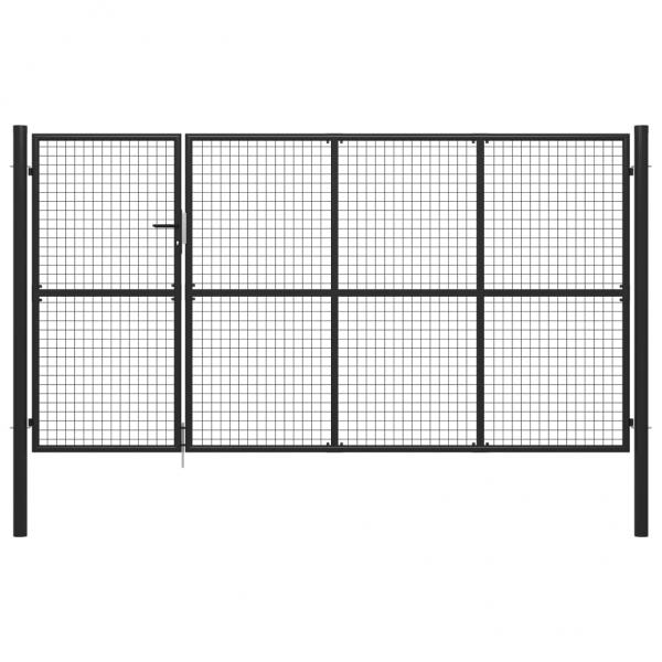 ARDEBO.de - Gartentor Stahl 350 x 150 cm Anthrazit
