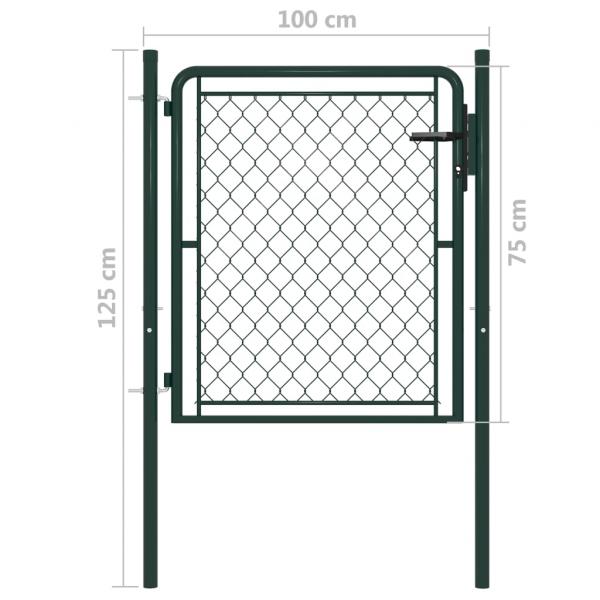 Gartentor Stahl 100 x 75 cm Grün
