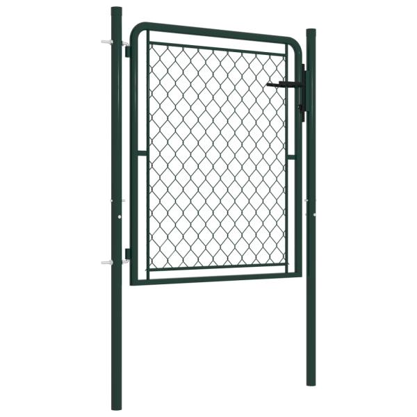 Gartentor Stahl 100 x 75 cm Grün