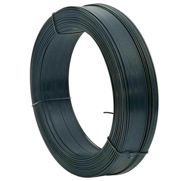 Zaun-Bindedraht 250 m 0,9/1,4 mm Stahl Schwarzgrün
