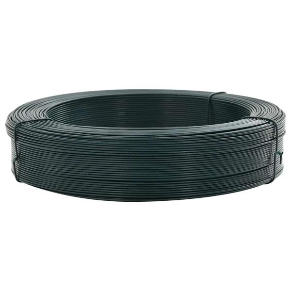 Zaun-Bindedraht 250 m 0,9/1,4 mm Stahl Schwarzgrün