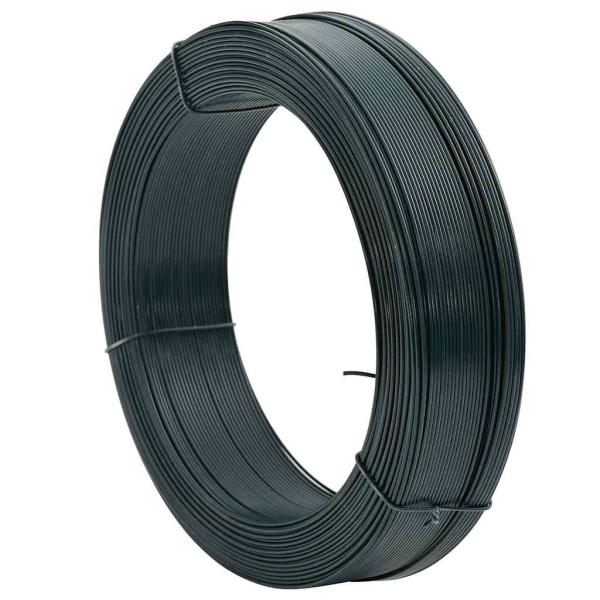 Zaun-Bindedraht 250 m 2,3/3,8 mm Stahl Schwarzgrün
