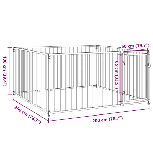 Outdoor-Hundezwinger 200×200×100 cm