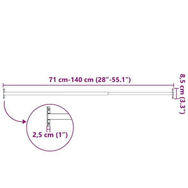 Einstellbare Fenster-Sicherheitsstangen 3 Stk. 710-1200 mm 