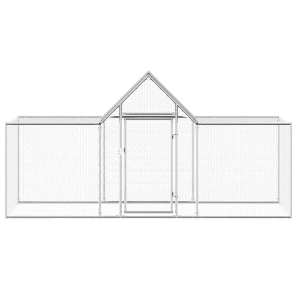 Hühnerstall 3x1x1,5 m Verzinkter Stahl