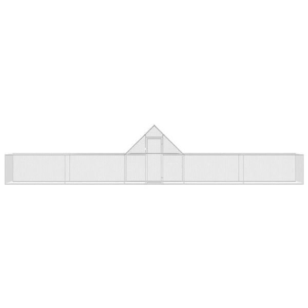 Hühnerstall 10x2x2 m Verzinkter Stahl