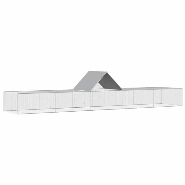 Hühnerstall 10x2x2 m Verzinkter Stahl