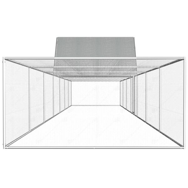 Hühnerstall 14x2x2 m Verzinkter Stahl