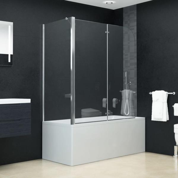 Badewannenaufsatz 2-fach Faltbar ESG 120x68x130 cm 