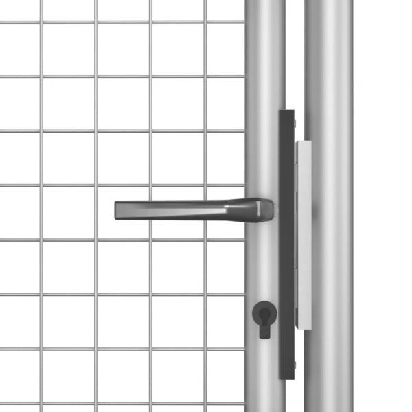 Gartentor Verzinkter Stahl 105x200 cm Silbern