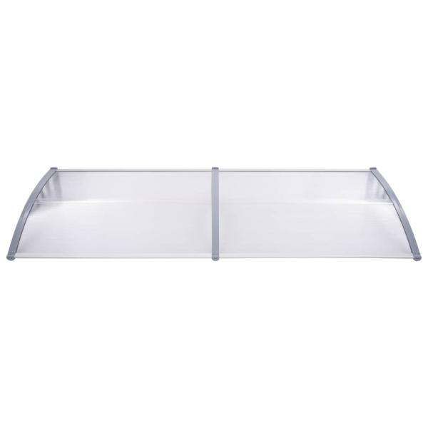 Türvordach Grau und Transparent 240x75 cm PC