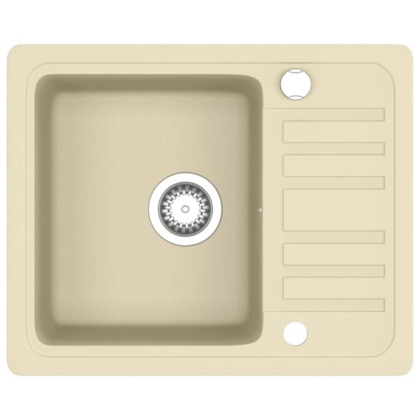 Granitspüle Einzelbecken Beige