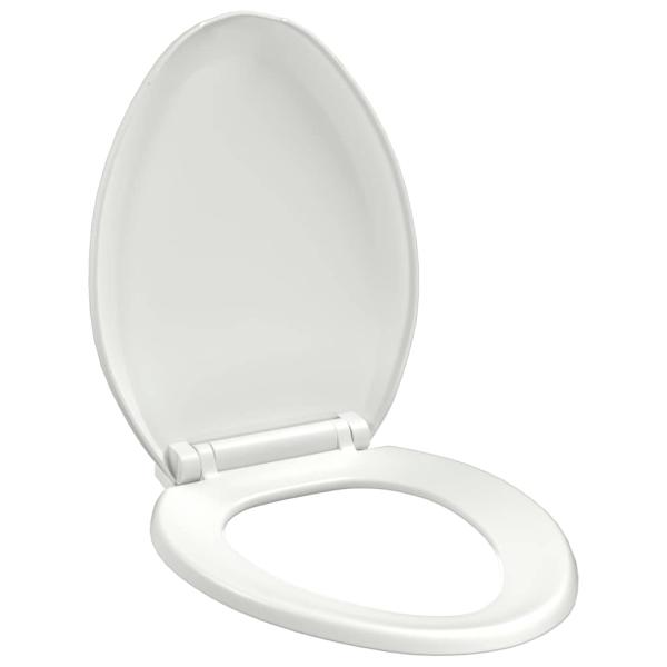 Toilettensitz mit Absenkautomatik und Quick-Release-Design Weiß