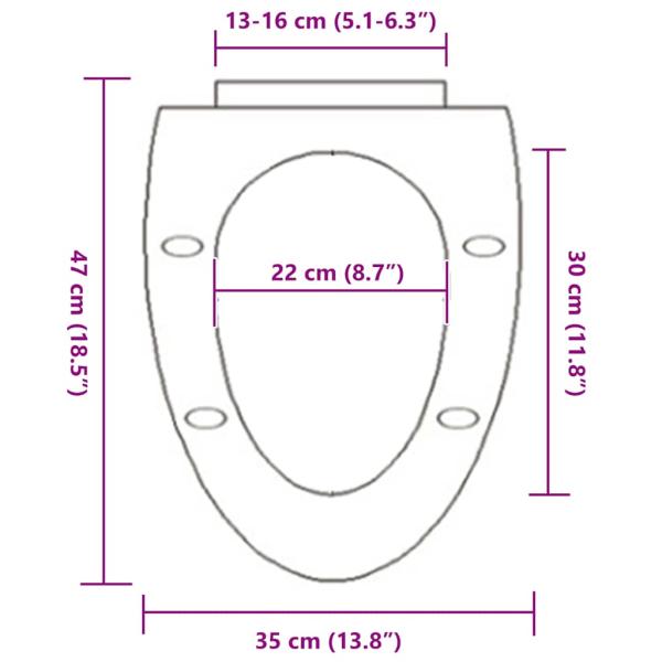 Toilettensitz mit Absenkautomatik und Quick-Release-Design Weiß