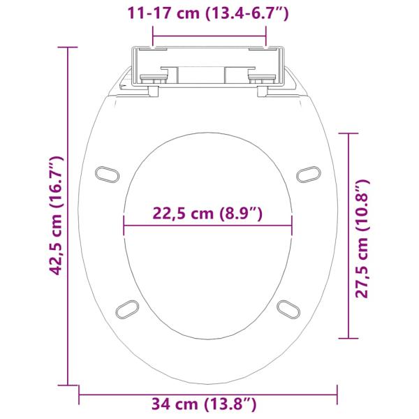 Toilettensitz mit Absenkautomatik und Quick-Release Schwarz