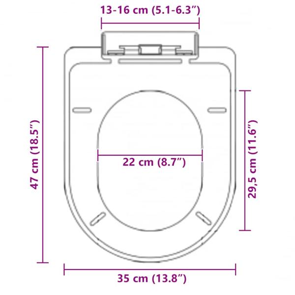 Toilettensitz mit Absenkautomatik und Quick-Release Schwarz