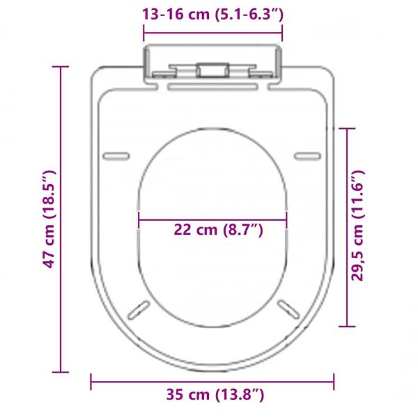 Toilettensitz mit Absenkautomatik und Quick-Release Schwarz