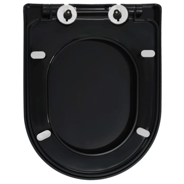 Toilettensitz mit Absenkautomatik und Quick-Release Schwarz