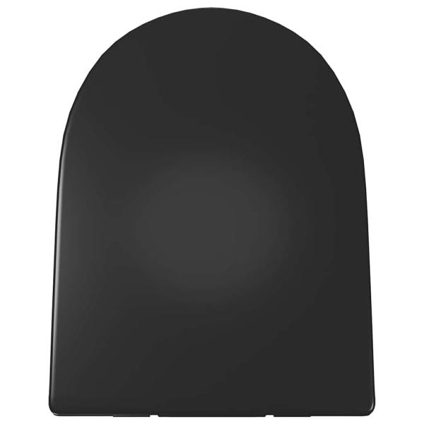 Toilettensitz mit Absenkautomatik und Quick-Release Schwarz