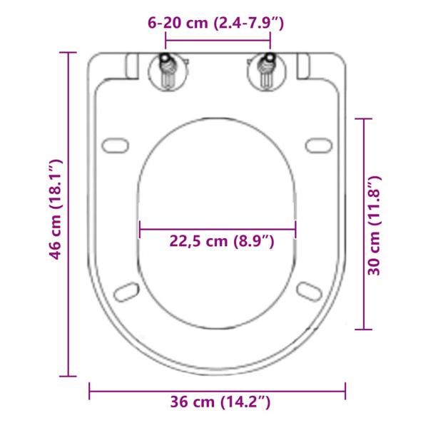 Toilettensitz mit Absenkautomatik und Quick-Release Schwarz