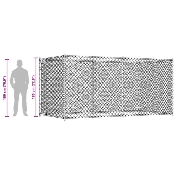 Outdoor-Hundezwinger 382x192x185 cm