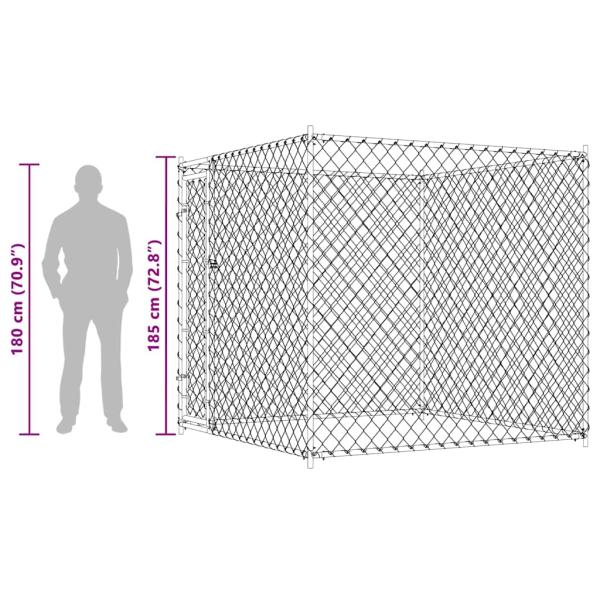 Outdoor-Hundezwinger 193x193x185 cm 