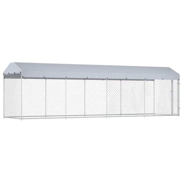 Outdoor-Hundezwinger mit Überdachung 760x190x225 cm