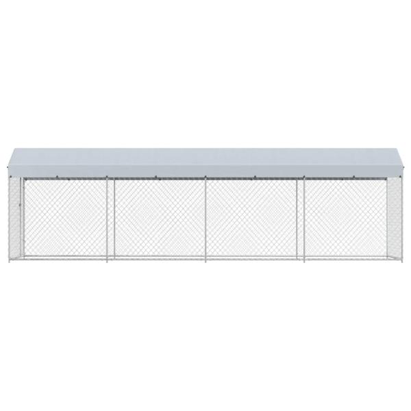 Outdoor-Hundezwinger mit Überdachung 760x190x225 cm