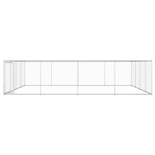 Outdoor-Hundezwinger Verzinkter Stahl 760x760x185 cm