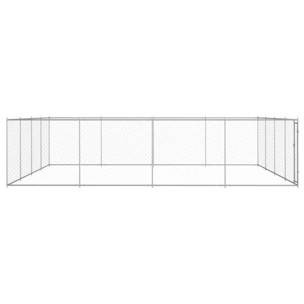 Outdoor-Hundezwinger Verzinkter Stahl 760x760x185 cm