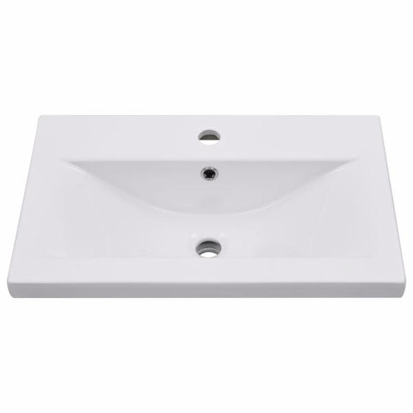 Einbauwaschbecken 61x39,5x18,5 cm Keramik Weiß   