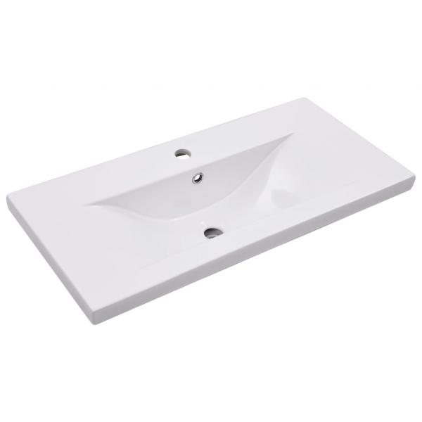 Einbauwaschbecken 81x39,5x18,5 cm Keramik Weiß   